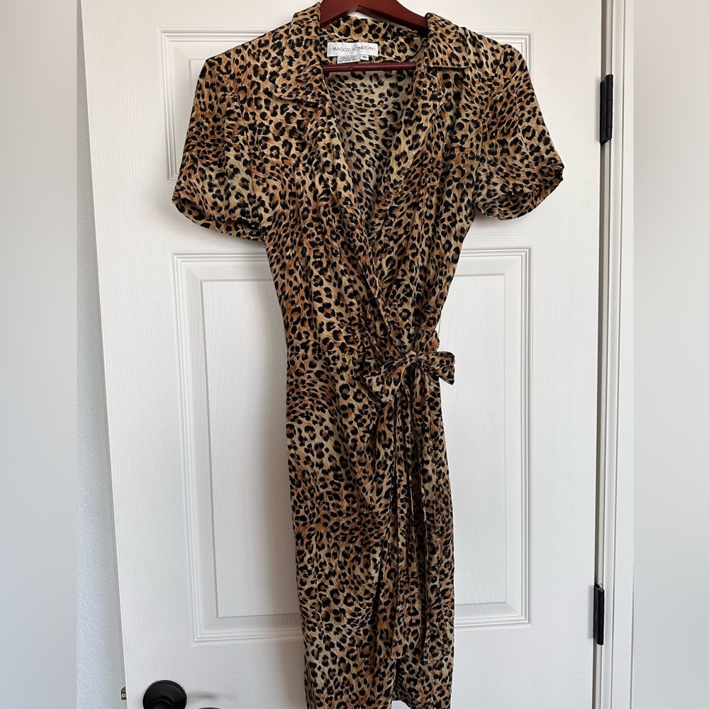 Maggy London Silk Wrap Dress size 10